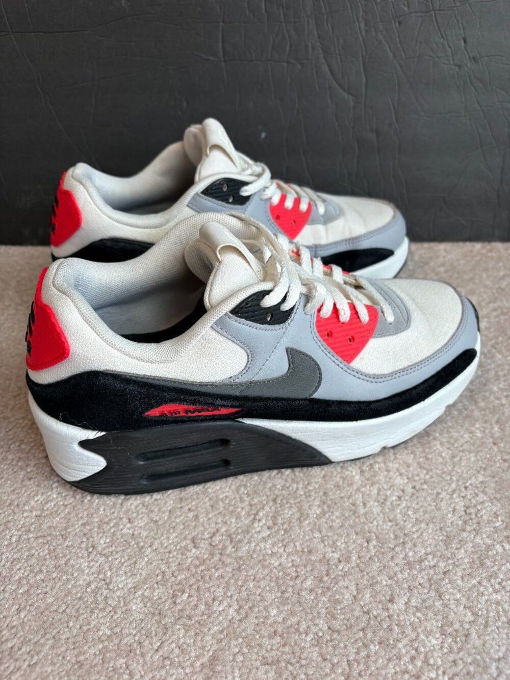 Nike Air Max 90 LV8 Infrared Double Stacked Women's Running Shoes Size 9